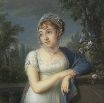 Portrait of a Woman Near a Balustrade (1804) — size preview