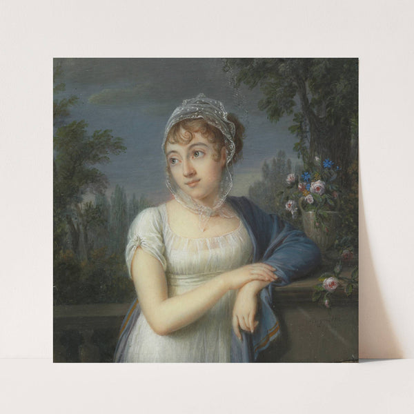 Portrait of a Woman Near a Balustrade (1804) by Jean-Baptiste-Jacques Augustin