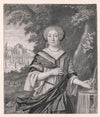 Portrait of a Woman near a Fountain, a Rose in Her Hand (1680–85)