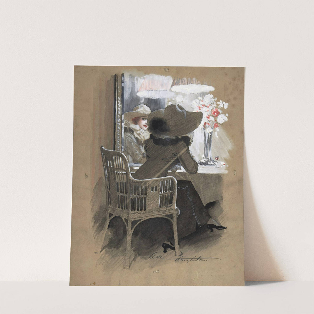 Portrait of a Woman Seated at a Table by Will Houghton