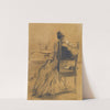 Portrait Of A Woman Sitting On A Chair by Norbert Goeneutte