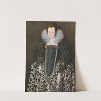 Portrait of a Woman, Traditionally Identified as Mary Clopton (born Waldegrave), of Kentwell Hall, S... by Robert Peake the Elder