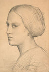 Portrait of a woman with a bun (1860)