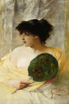 Portrait of a woman with a folded fan (1884)