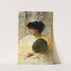 Portrait of a woman with a folded fan (1884) by Franciszek Żmurko