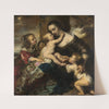 Portrait of a woman with four children, depicted as Caritas by Jürgen Ovens