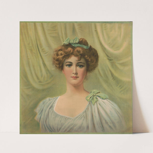 Portrait of a woman with ribbons in hair (1906) by Campbell, Metzger & Jacobson