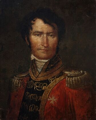 Portrait of a young Aristocrat with a Uniform of Malta’s Order of Knights