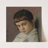 Portrait of a young boy with peyot by Isidor Kaufmann