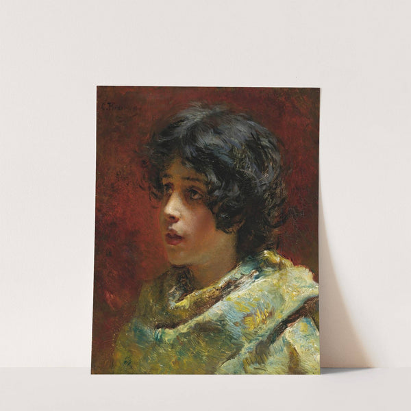 Portrait Of A Young Girl by Konstantin Egorovich Makovsky