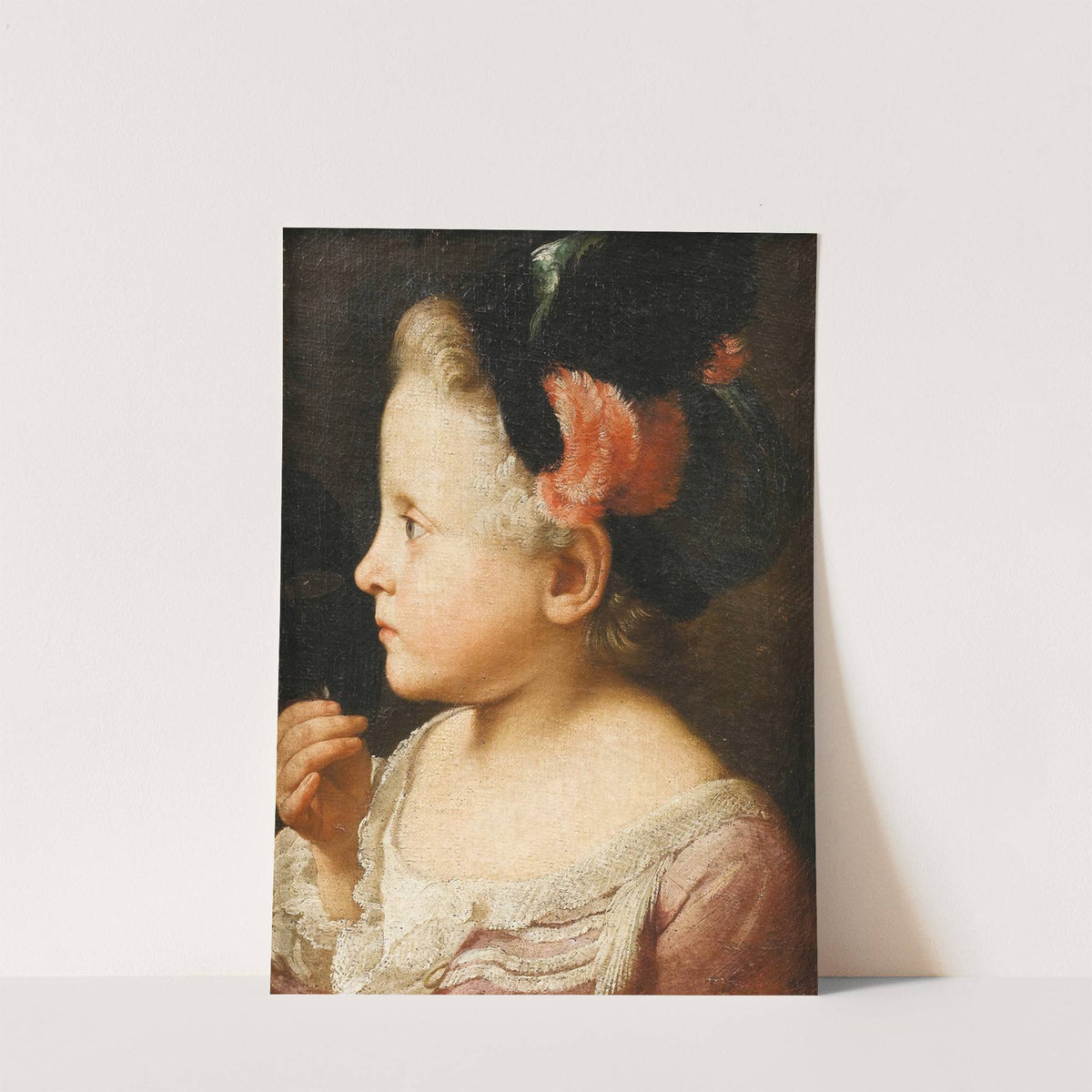 Portrait of a Young Girl Holding a Mask by Sebastiano Ceccarini Fano