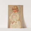 Portrait Of A Young Girl In A Pink And White Smock Dress by Arthur Dampier May