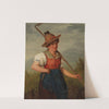 Portrait Of A Young Girl In Traditional Costume by Josef Büche