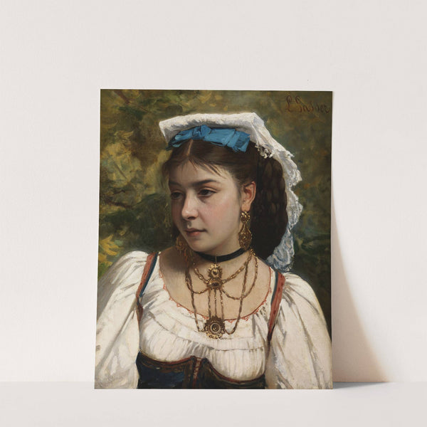 Portrait of a Young Italian Woman by Leonardo Gasser