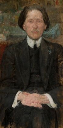 Portrait of a young man in black