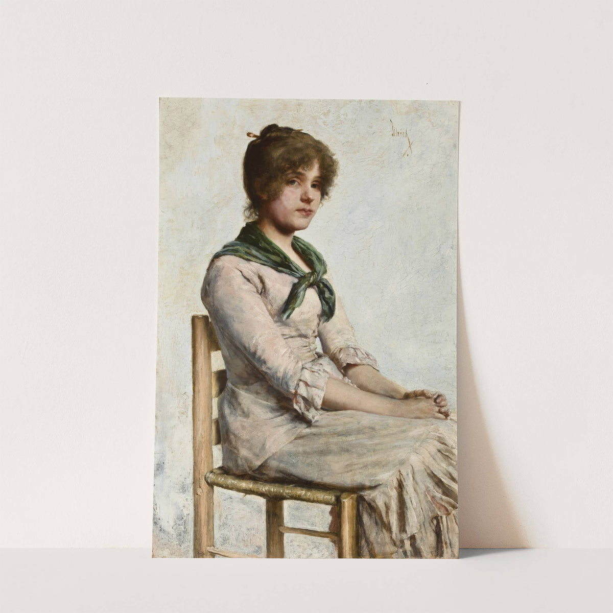 Portrait Of A Young Woman by Charles Frederick Ulrich