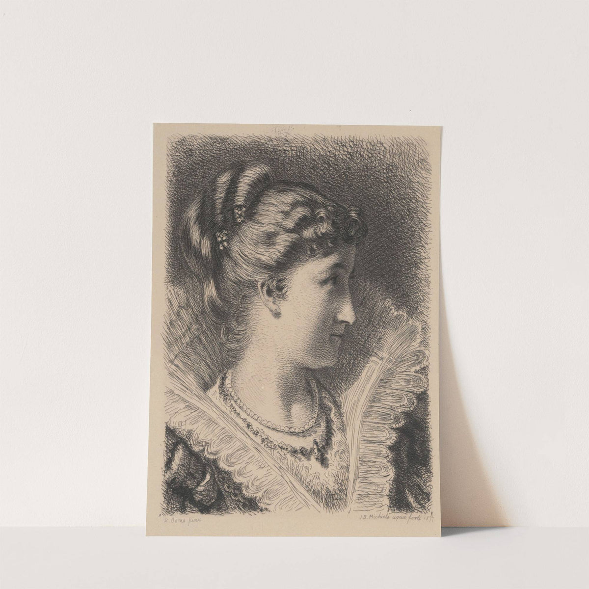 Portrait of a Young Woman (1877) by Jean Baptiste Pierre Michiels