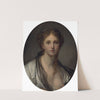 Portrait of a young woman, bust length, with a black scarf by Jean-Baptiste Greuze