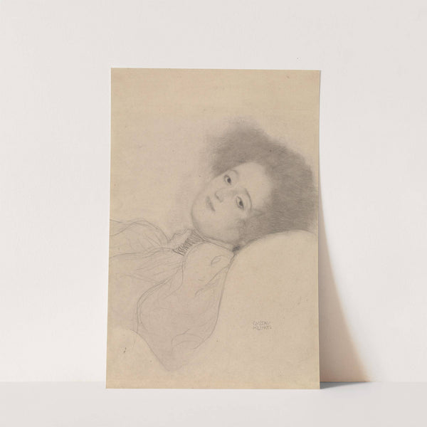 Portrait of a Young Woman Reclining by Gustav Klimt