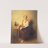 Portrait of a Young Woman Singing by Johann Baptist Reiter