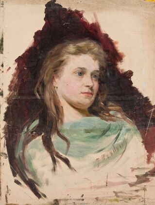 Portrait of a young woman, sketch