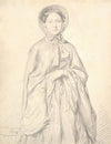 Portrait of a Young Woman Wearing a Cloak and Bonnet