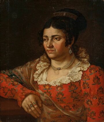 Portrait of Amelia Karolina Teleman, artist’s wife