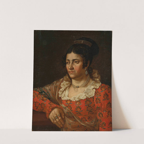 Portrait of Amelia Karolina Teleman, artist’s wife by Józef Hilary Głowacki