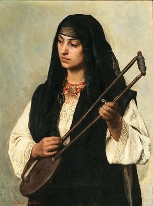 Portrait of an Egyptian Woman with Tanbura