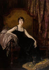 Portrait of an elegant lady and her dog