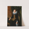 Portrait of an elegant lady, standing by a chair (17th Century) by Antwerp School