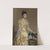 Portrait of an elegant woman with a Papillon spaniel by Emile Charles Wauters