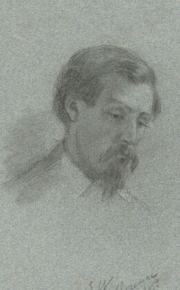 Portrait of an unidentified man, sketch for Signing of the Compact in the Cabin of the Mayflower
