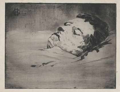 Portrait of an unknown man on his deathbed (1856-1897)