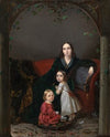 Portrait of Anna Grigorievna Ermolova (1807—1852), née Obolonskaya, with Her Children