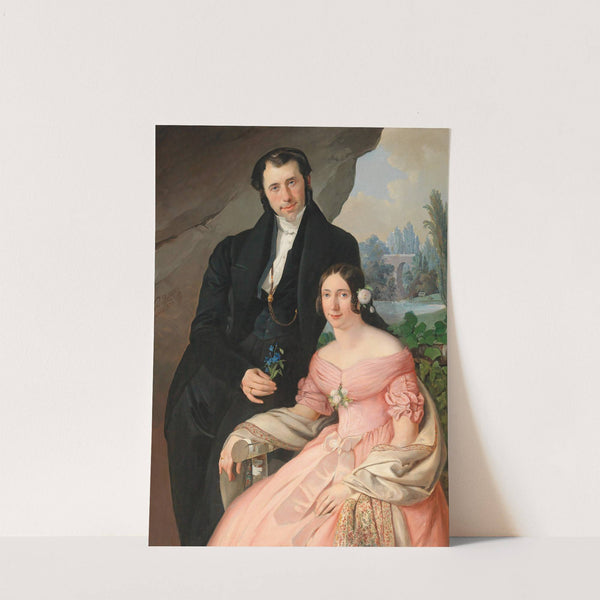 Portrait of Anton Zhuber and his Wife Theresia Zhuber by Eduard Ritter