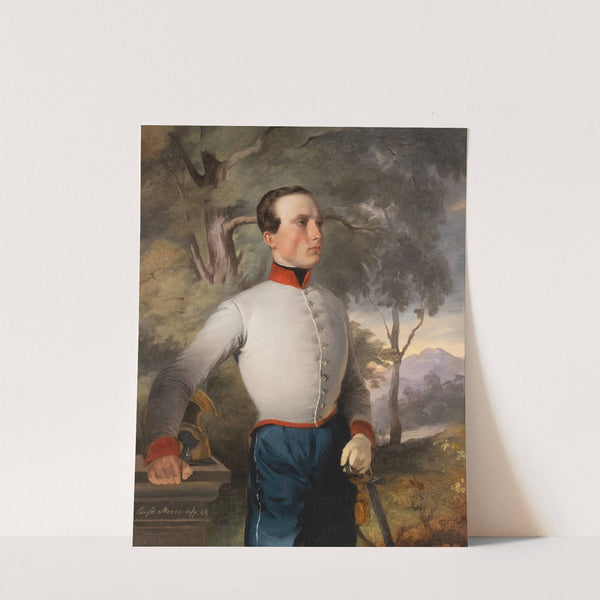 Portrait of August Gustav Steinbock in uniform as cadet of a dragone regiment by Ernst Christian Moser