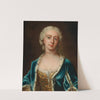 Portrait Of Augusta, Princess Of Wales, Wearing Pearls And An Ermine Lined Blue Cloak by Barthélémy du Pan