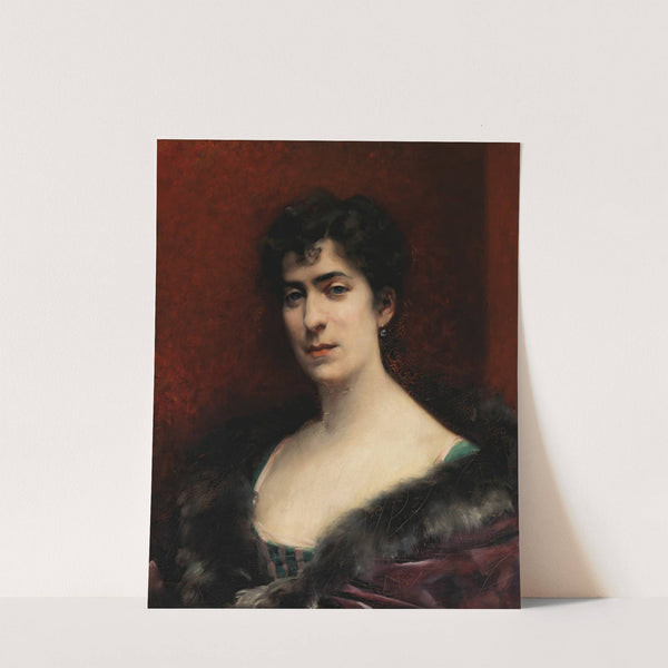 Portrait Of Baroness Delort De Gléon by Emmanuel De Dieudonné