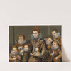 Portrait Of Bianca Degli Utili Maselli Holding A Dog And Surrounded By Six Of Her Children by Lavinia Fontana