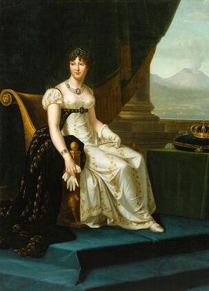 Portrait of caroline bonaparte, queen of naples and of the two sicilies