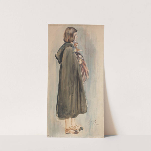 Portrait of daughter Kuka with a doll (1910) by Julian Falat