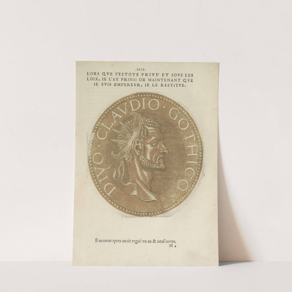 Portrait of Emperor Claudius II Gothicus (1557-1559) by Hubert Goltzius