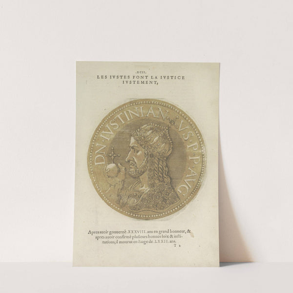 Portrait of Emperor Justinianus I (1557-1559) by Hubert Goltzius