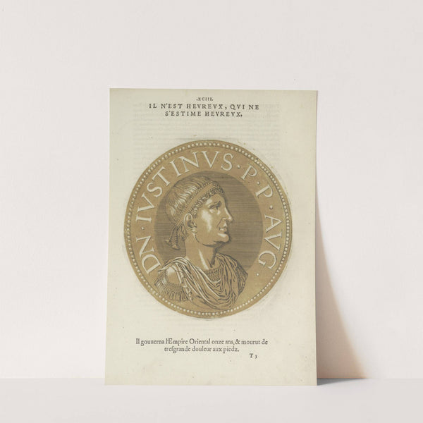 Portrait of Emperor Justinus II (1557-1559) by Hubert Goltzius