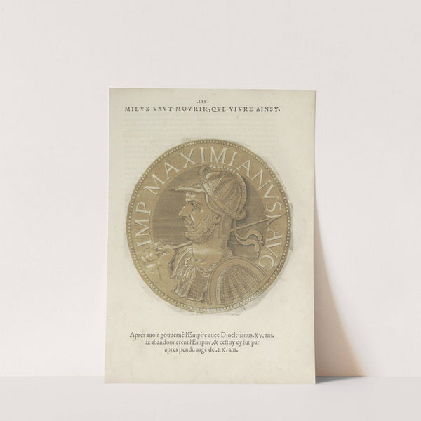 Portrait of Emperor Maximianus (1557-1559) by Hubert Goltzius