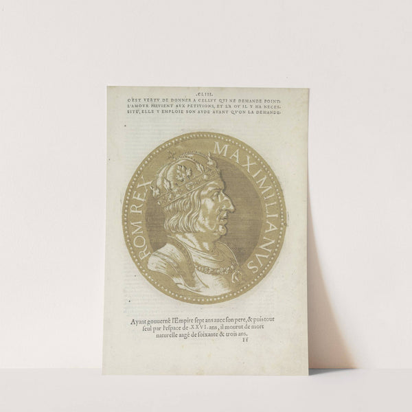 Portrait of Emperor Maximiliaan I (1557-1559) by Hubert Goltzius