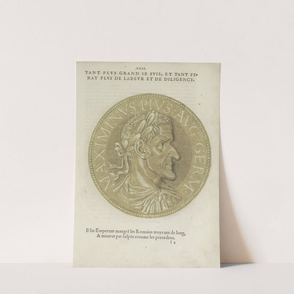 Portrait of Emperor Maximinus I Thrax (1557-1559) by Hubert Goltzius