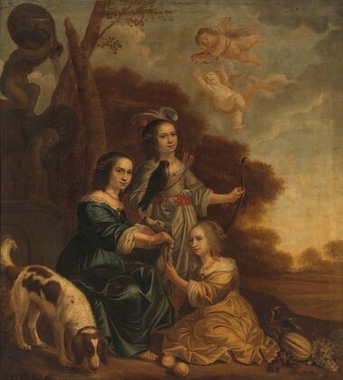 Portrait of Geertruyt, Margriet and Anna Delff, the Artist’s Daughters (Portrait of three Little Girls in a Landscape)