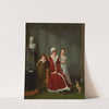 Portrait of General Baudet&#039;s wife and her two children, with a bust of the General behind by Jean-Jacques Lagrenée